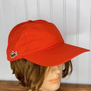 Men's Lightweight Sport Cap Hat Unisex Red Lacoste  One Size Soft Band Comfort